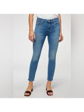 7 For All Mankind / Ankle Skinny Jeans / Light Wash 28